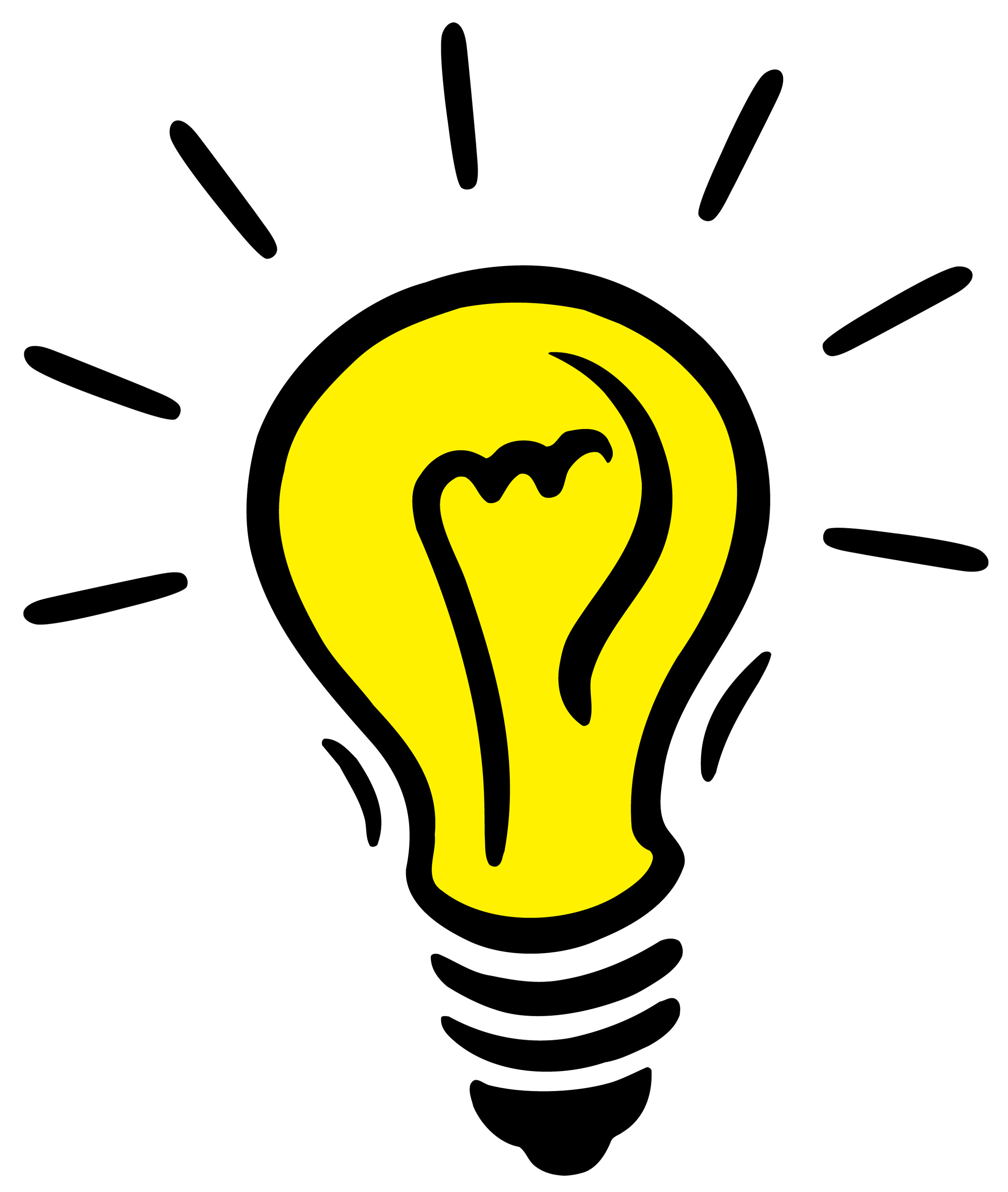 idea light bulb clip art blac - Clip Art Light Bulb
