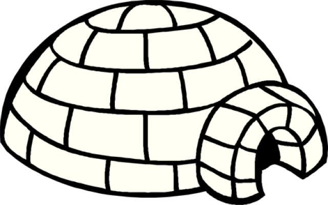 Igloo Clip Art Black And Whit