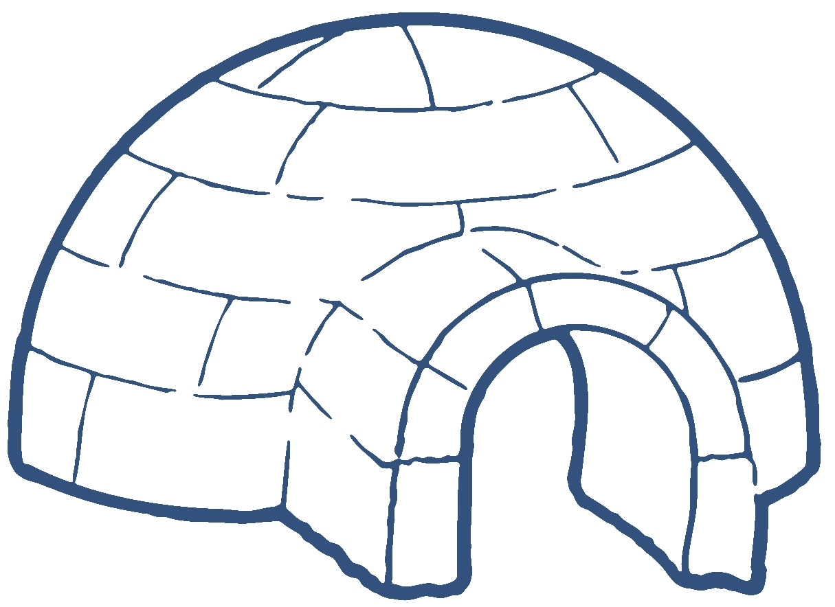 Coloring Pages Detail: - Igloo Clipart