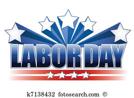 Illustrated labor day text de - Labor Day Clip Art