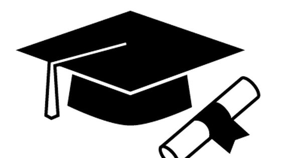 illustration cap diploma graduation black white vector tassle