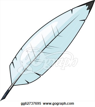 Illustration Cartoon Feather For Writing Vector Clipart Gg62737695