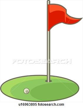 Golf Flag with Ball in .
