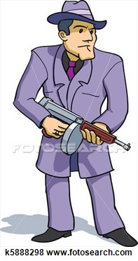 Illustration Gangster With To - Gangster Clipart