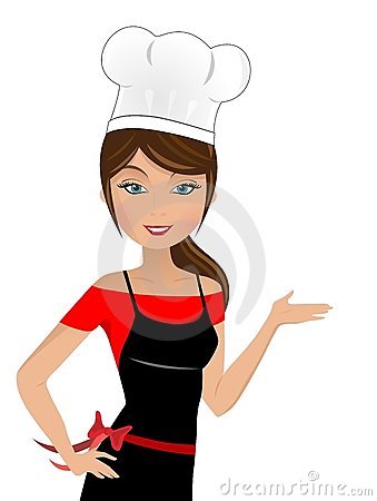 Illustration of a beautiful w - Female Chef Clipart