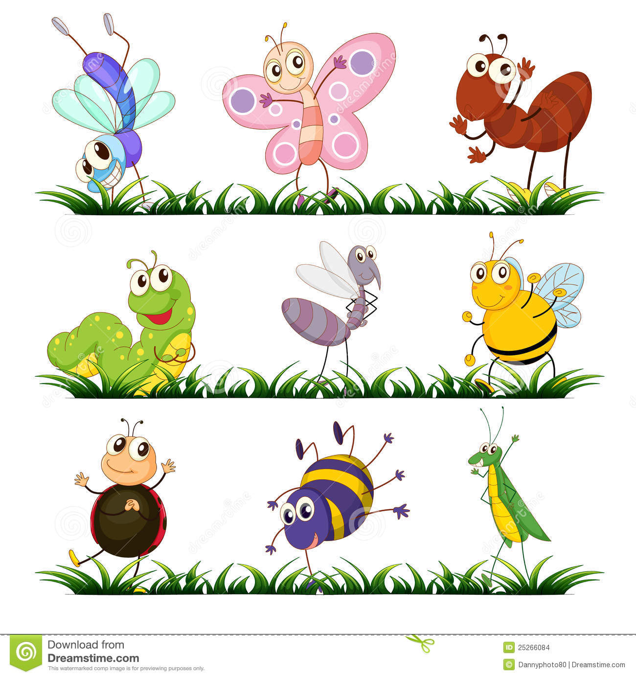 Illustration Of A Group Of In - Insects Clipart