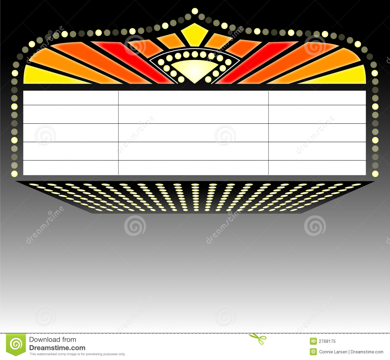 Illustration Of A Theater Marquee Sign Suitable For A Playbill Or