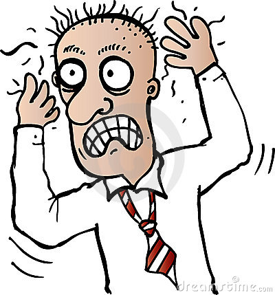Illustration Of An Overwhelmed Stressed Out Guy Pulling Out His Hair