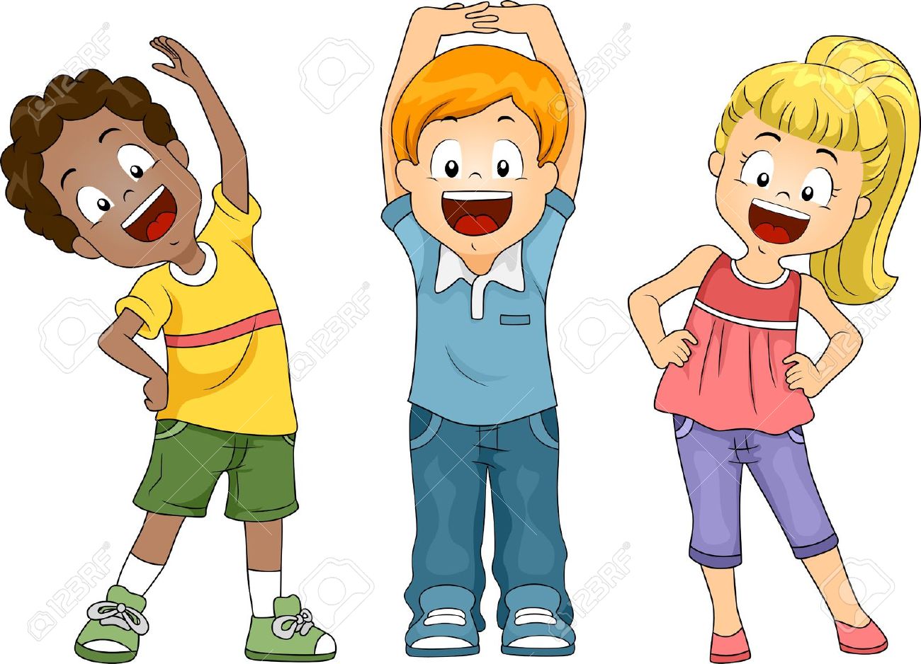 Illustration of Kids . - Exercise Clipart