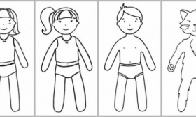 blank paper doll clipart clip