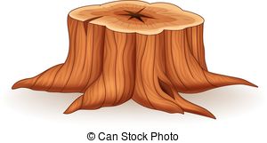 Illustration of tree stump . - Tree Stump Clipart