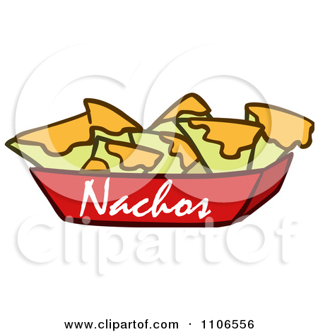 Image 1106556 Clipart Tray Of Nachos And Cheese Royalty Free Vector