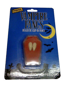 Image is loading Vampire-Fangs-Custom-Caps-Dracula-clip-in-Teeth-