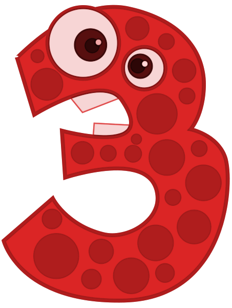 Image of 3 Clipart Number 3 C - 3 Clipart