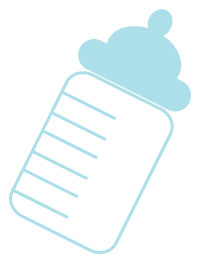 image of blue baby bottle cli - Clip Art Baby Shower