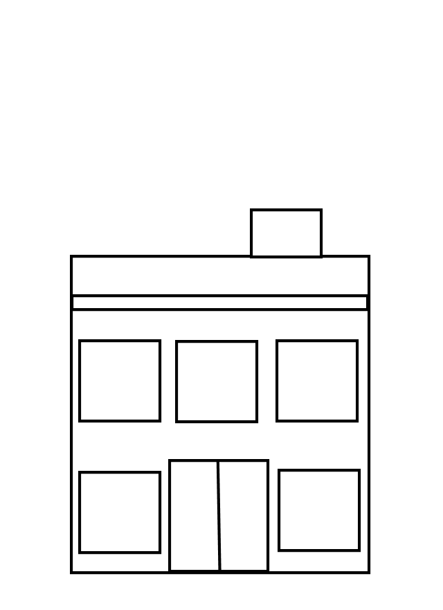 Image of school building clip - Building Clipart Black And White
