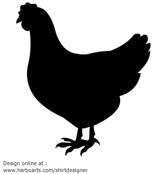 Chicken Silhouette Clip Art. 