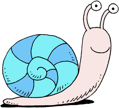 Image Smiling Blue Snail Chri - Clipart Snail