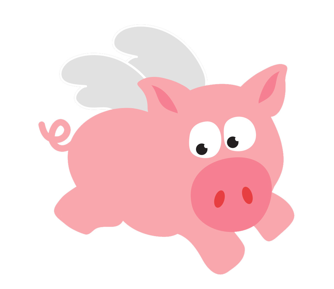 Images For Cute Flying Pig Ca - Flying Pig Clipart