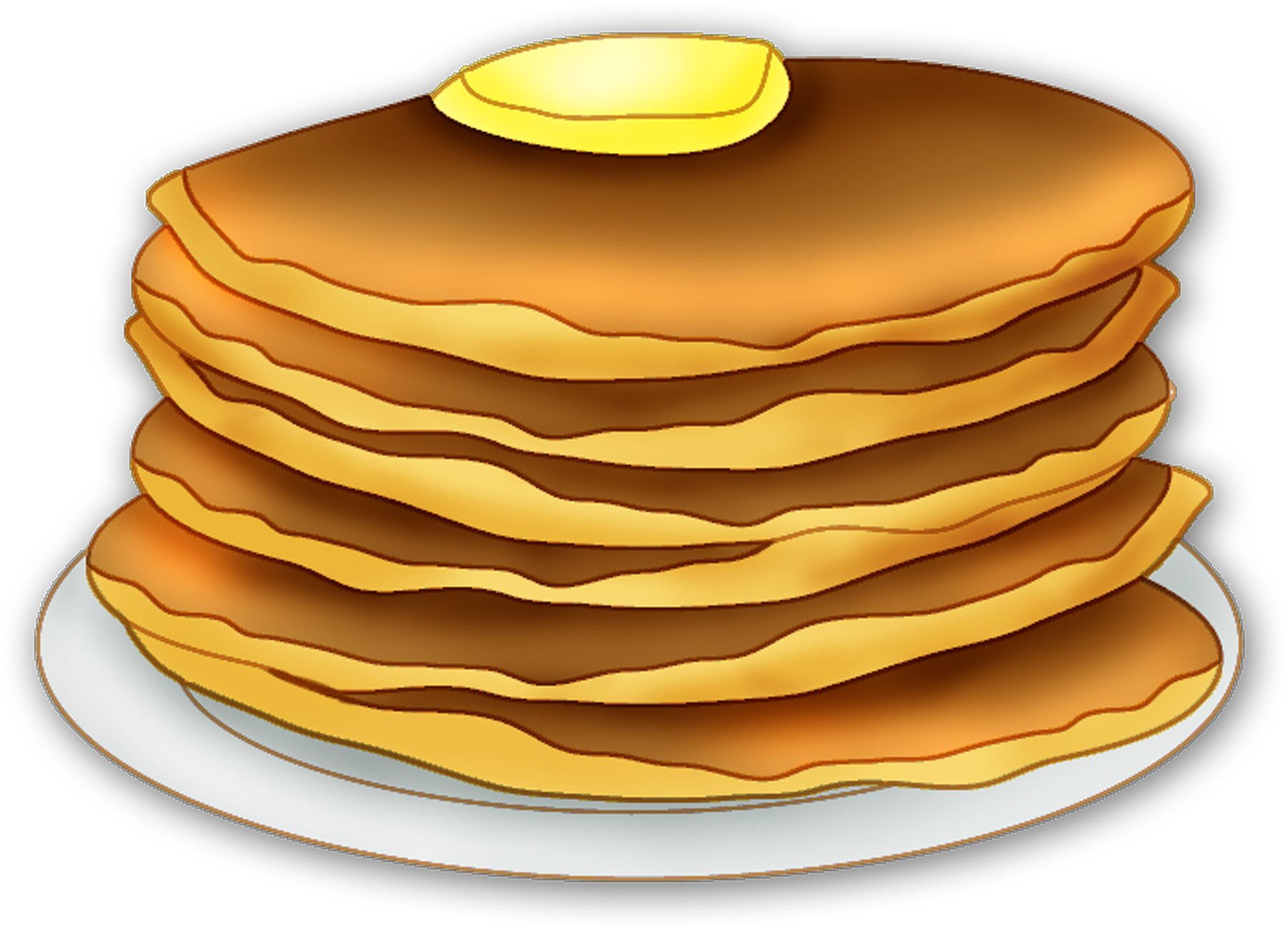pancakes with butter and syru