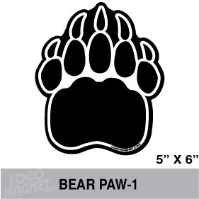 ... Polar bear paw print clip