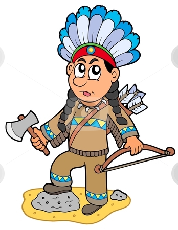 Indian girl and boy clipart
