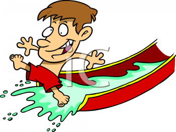 inflatable water slide clipart