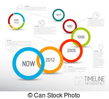 ... Infographic light timeline report template with circles -.