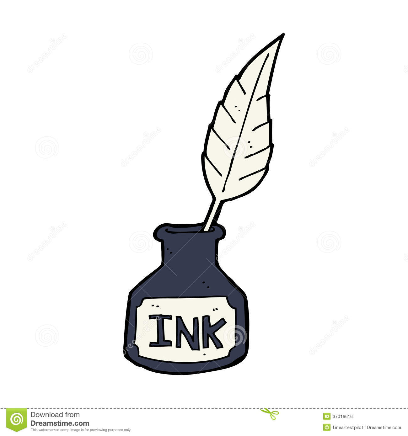 Ink Clipart Cartoon Ink Bottle Royalty