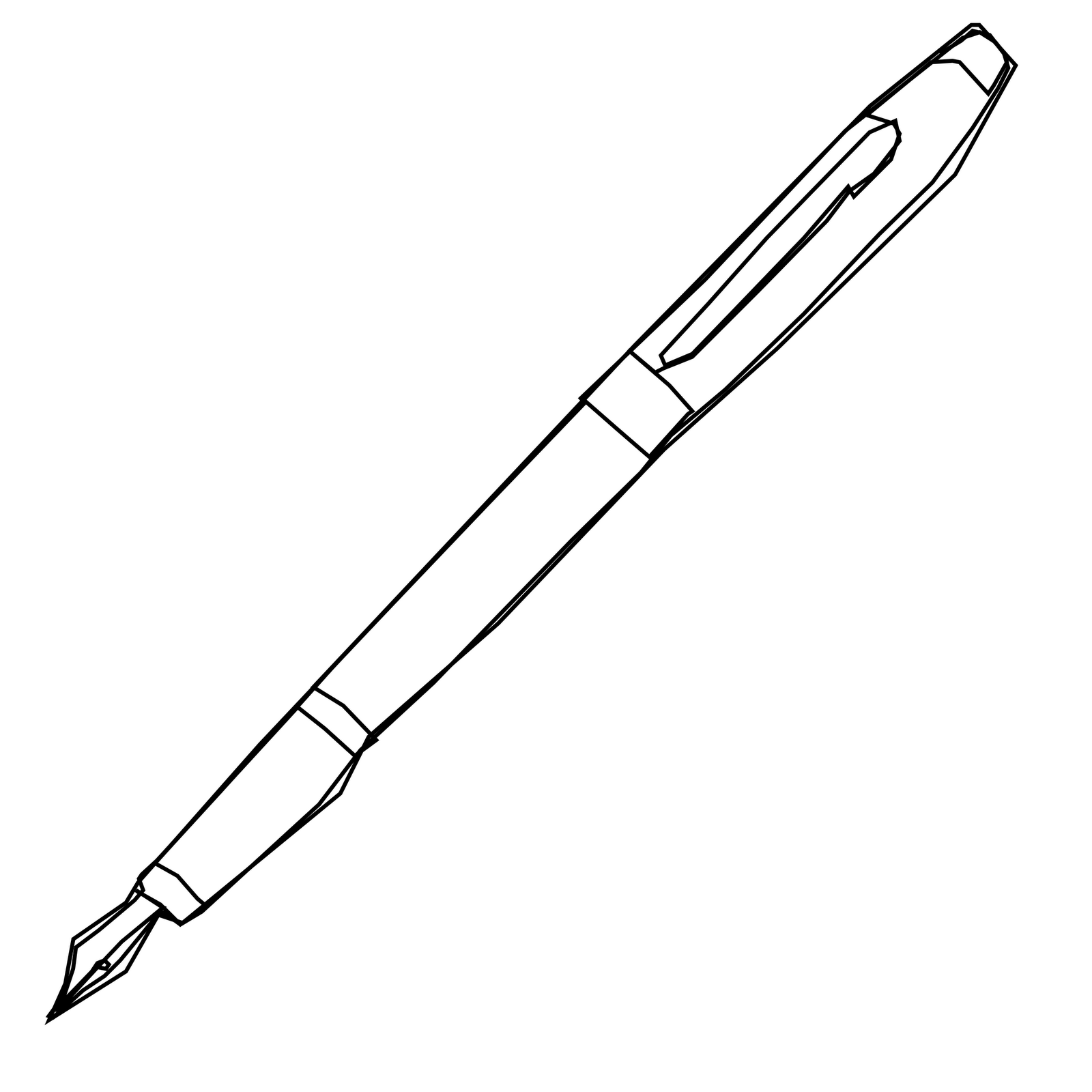 Ink Pen Clip Art Image Green 