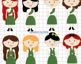 INSTANT DOWLOAD Girl Scouts Clipart Scrapbook for Personal and Commercial Use