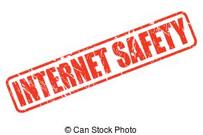 ... INTERNET SAFETY red stamp text on white