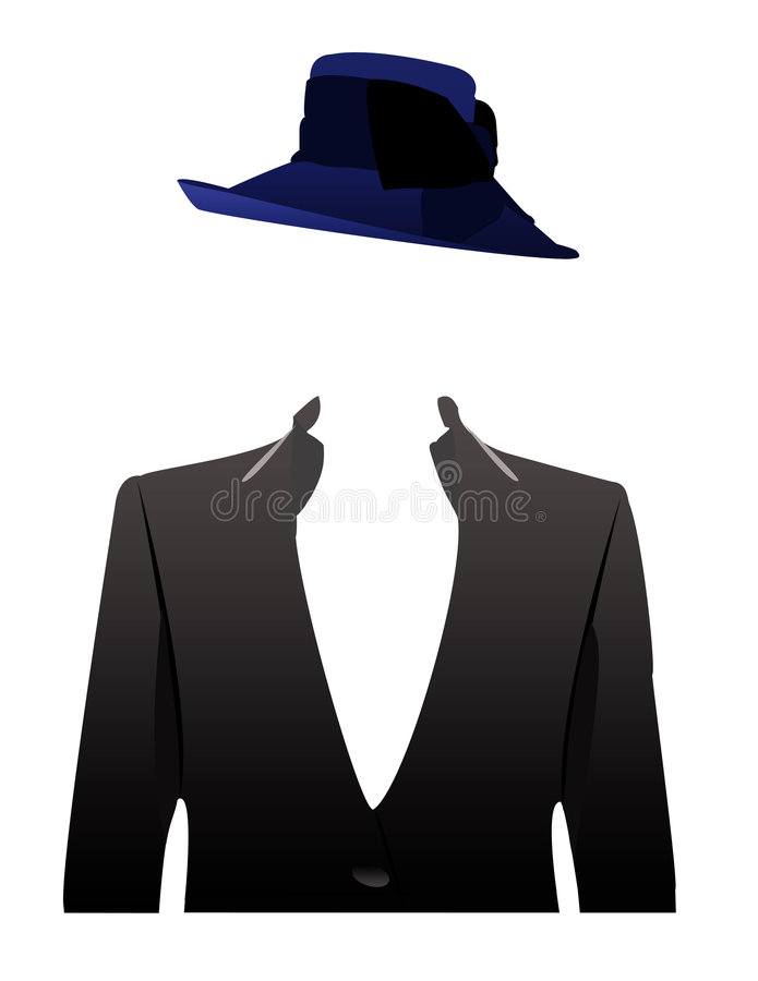An illustration of a faceless woman in a business attire concept