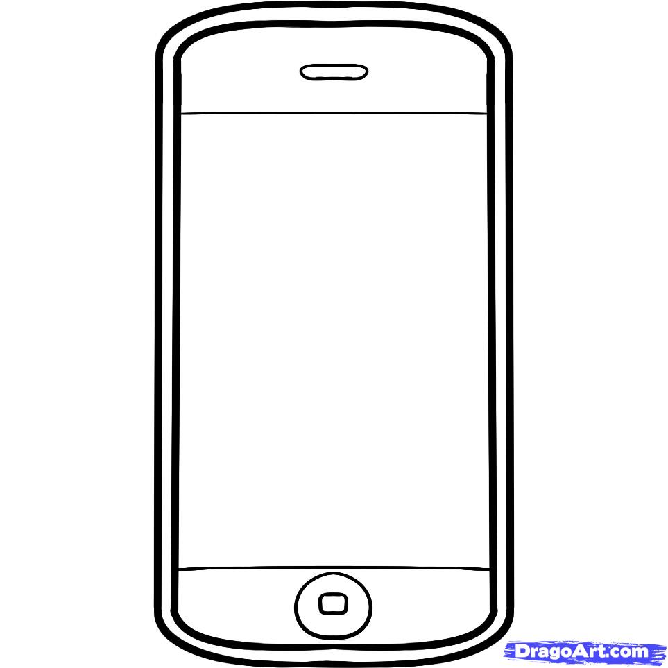 White Iphone Clip Art At Clke