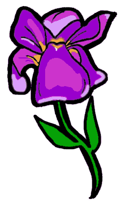 Purple Iris Flower Clip Art