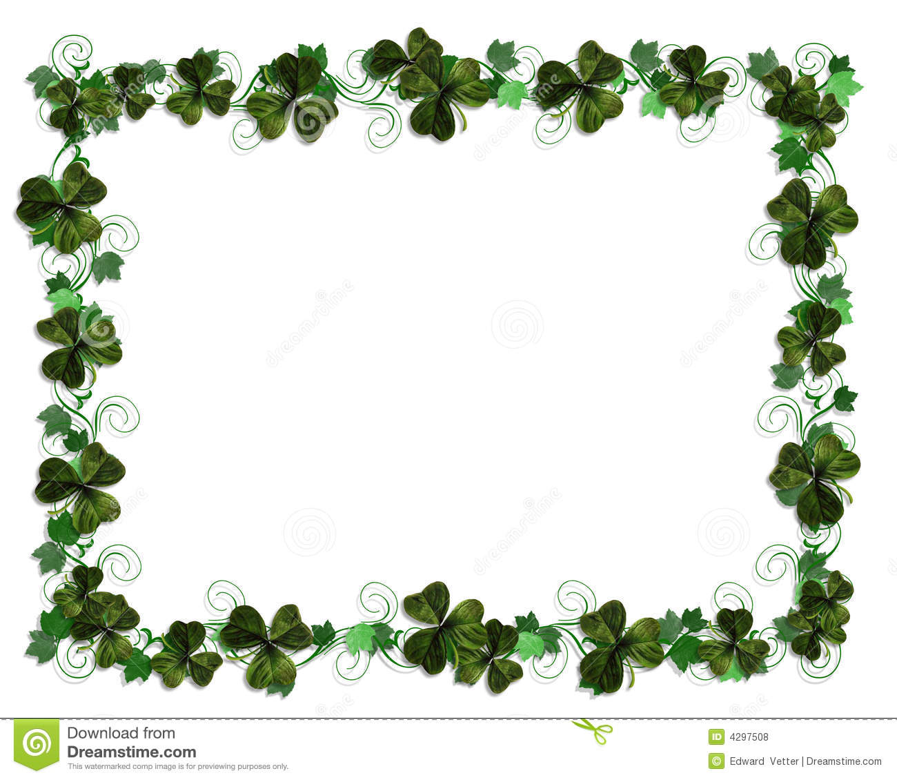 Irish Border Ivy And Shamrocks Royalty Free Stock Photos Image