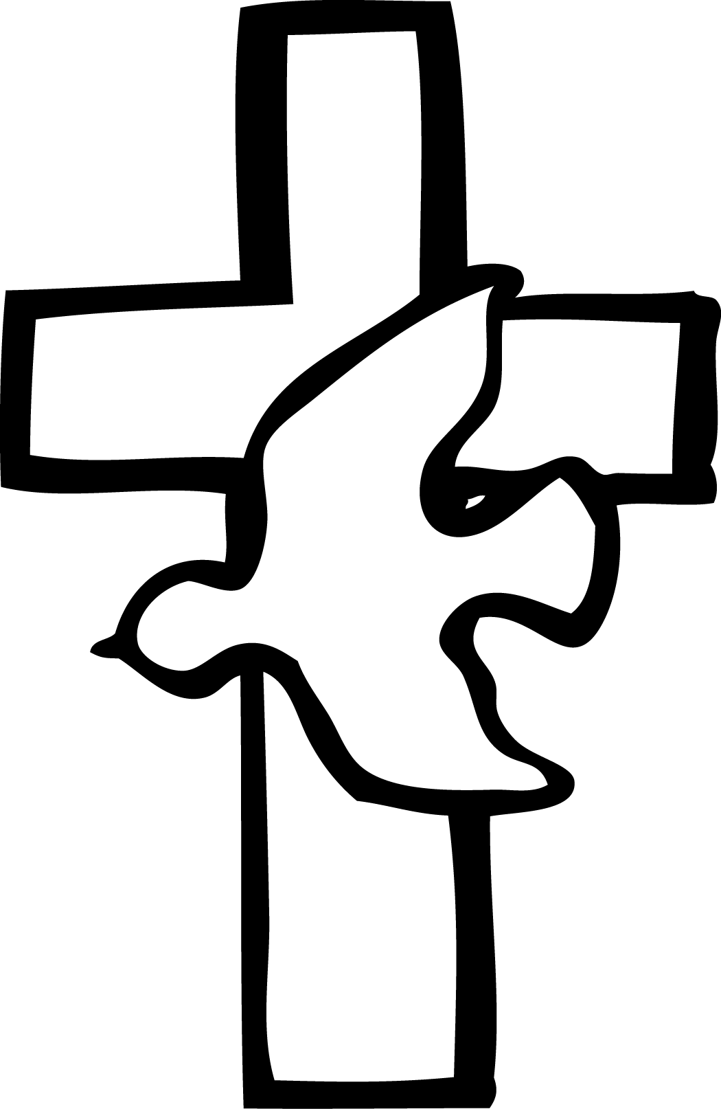Cross Fourche Outline Cross C