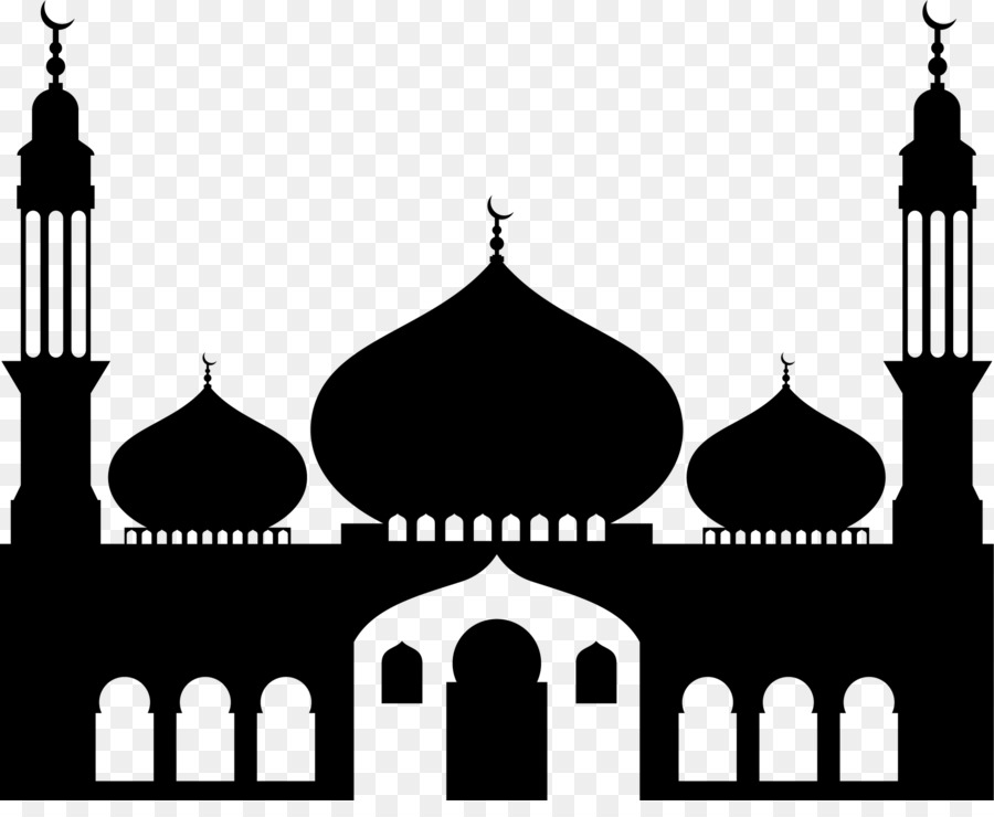 Mosque Symbols of Islam Clip art - Black Islamic architecture