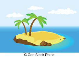 Desert island Illustrations a