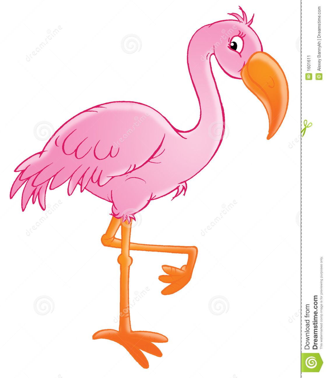 Isolated Clip Art And Childre - Pink Flamingo Clip Art