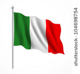 italian flag, vector illustration