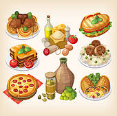 italian food background; ital - Italian Food Clipart
