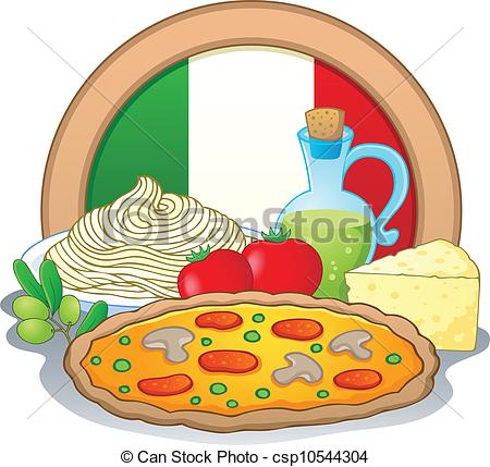 ... Italian food theme image 1 - vector illustration.