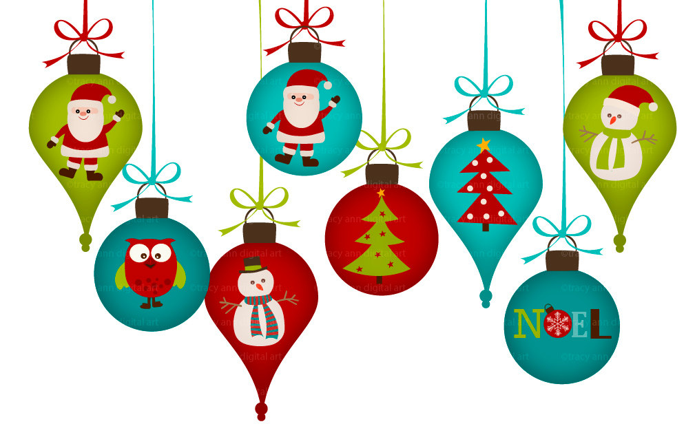 15 Christmas Decorations Clip