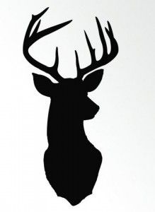 Items similar to Deer Head Print Silhouette - Color on White Background - Deer Oh Deer - inch Stag Antlers Fine Art on Etsy