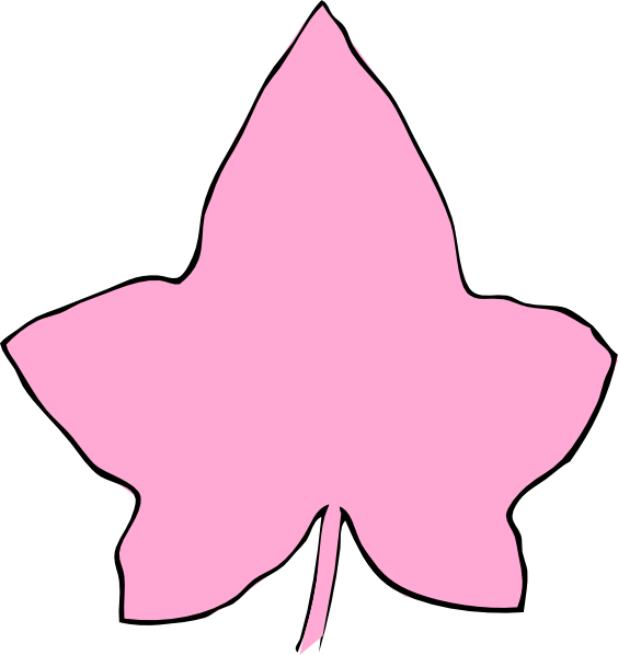 Ivy Leaf Big Pink Clip Art At Clker Com Vector Clip Art Online