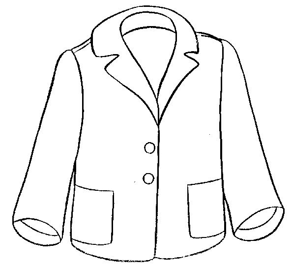 jacket clipart black and whit - Clip Art Coat