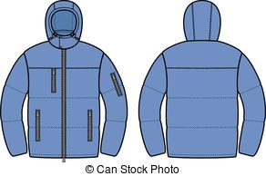 . ClipartLook.com Down jacket - Vector illustration of mens winter down.