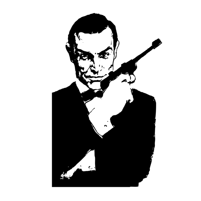 James Bond 007 design SVG, DXF, EPS, Png, Cdr, Ai,