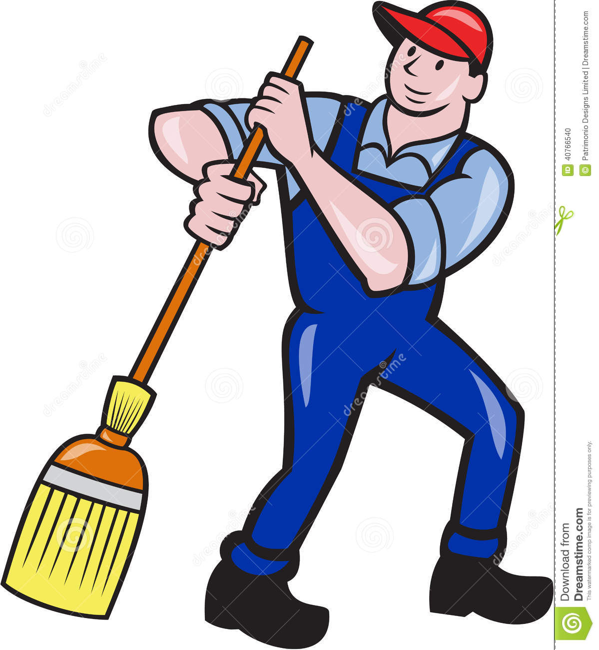 Janitor Cleaner Sweeping Broom .